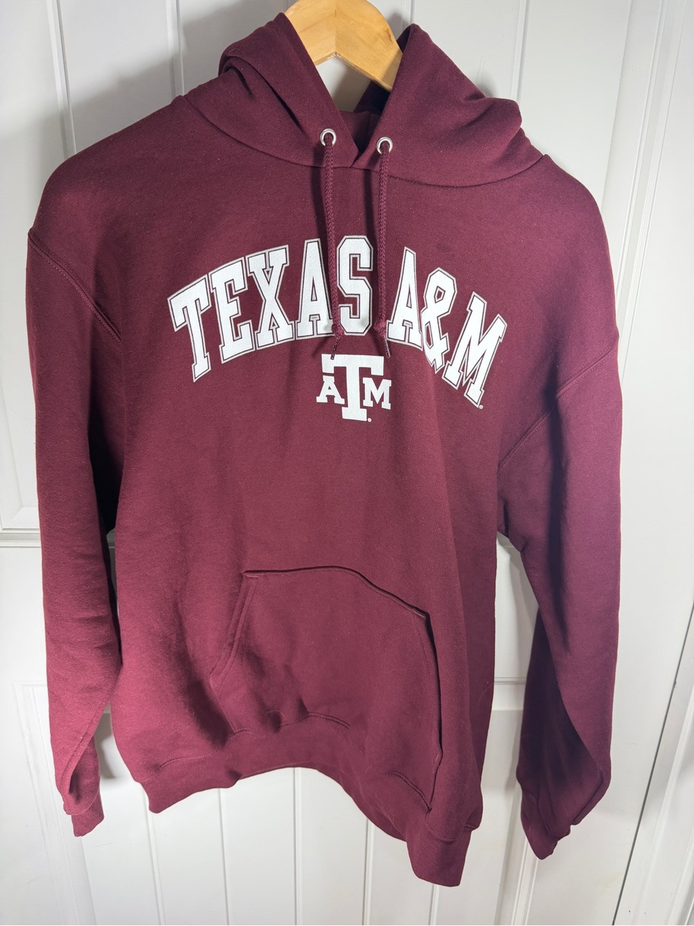 Texas A&M Aggies Hoodie Mens Medium Champion Pullover Sweatshirt NWT Maroon